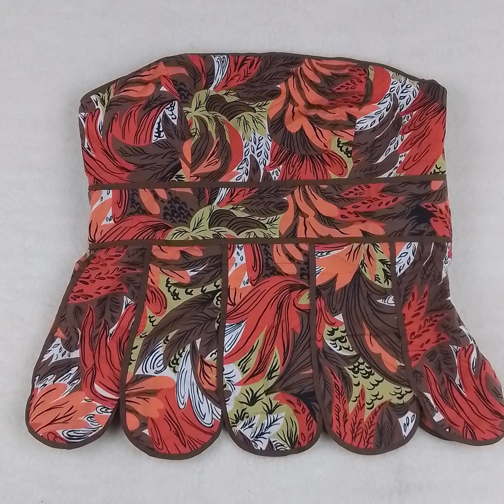 Island Republic Petal Hem‎ Halter Top Size 6 w/ Tropical Print